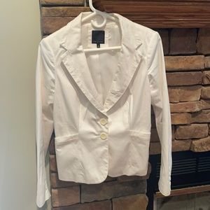 The Limited White Two-Button Blazer